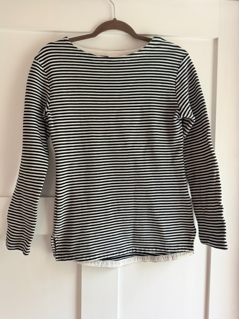 a new day Black & White Striped Long-Sleeve Tee